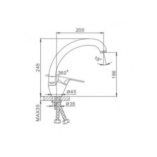 Смеситель для кухни Frap F4552-8 черный